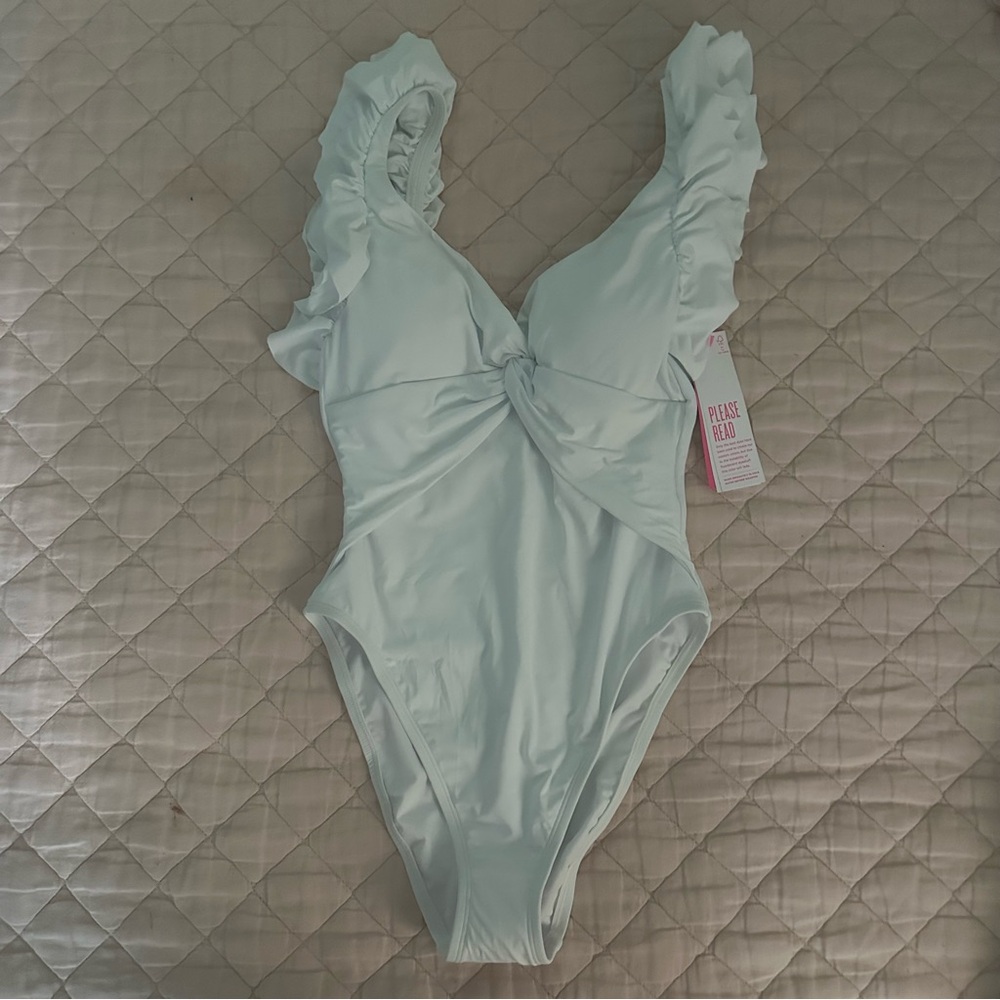 Lilly Pulitzer NWT White Ruffled One-Piece Swimsuit